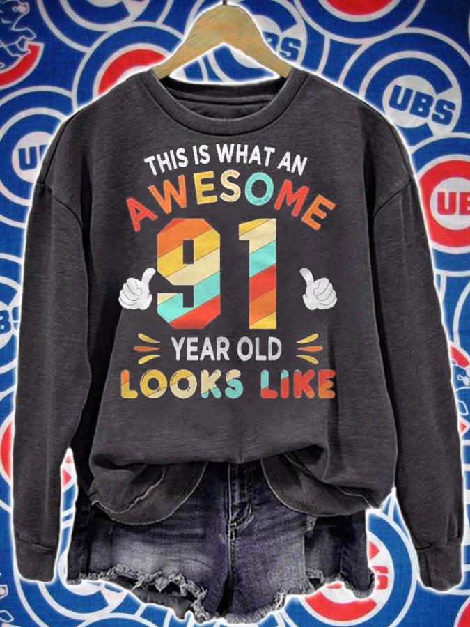 91St Birthday Gift 91 Years Old Looks Like Funny 91St Bday shirt t-shirt