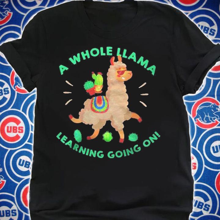 A Whole Llama Learning Going On Tee Teachers Gifts Shirt t-shirt