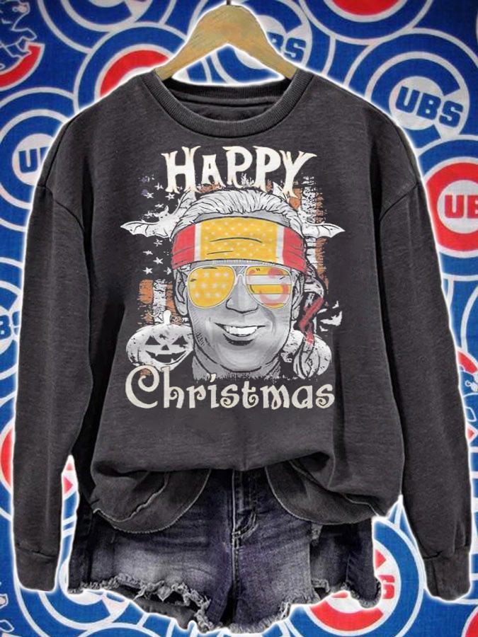 Anti President happy Christmas Joe Biden Vintage Anti Joe Biden Happy Christmas HalloweenT-Shirt t-shirt