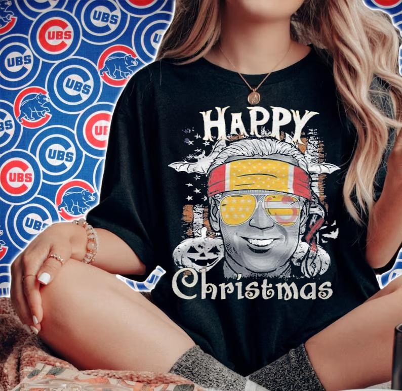 Anti President happy Christmas Joe Biden Vintage Anti Joe Biden Happy Christmas HalloweenT-Shirt t-shirt