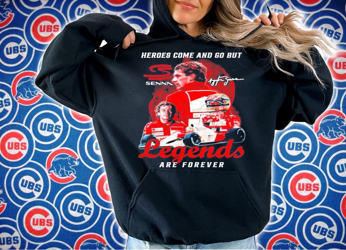 Ayrton Senna Heroes Come And Go But Legends Are Forever Signatures T-Shirt t-shirt hoodie