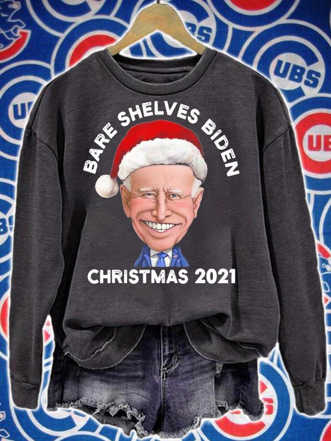 Bare Shelves Biden Christmas 2021 Impeach Joe Biden Conservative Anti Biden t-shirt sweatshirt