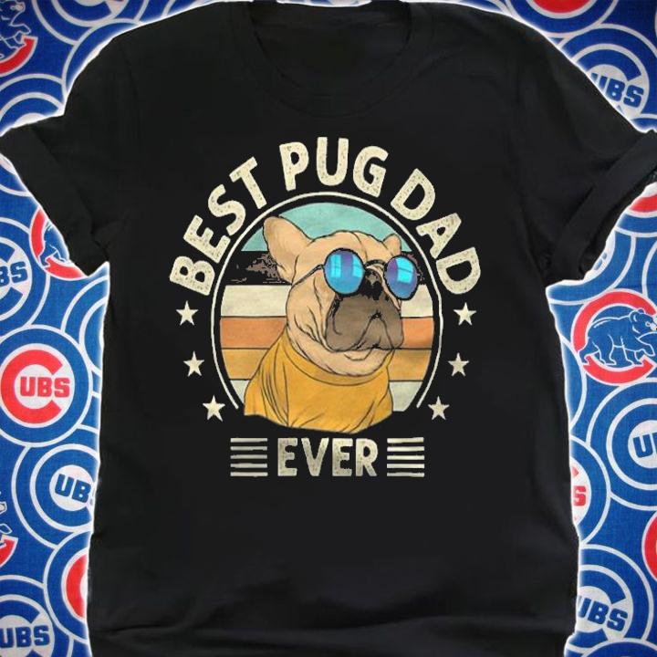 Best Pug Dad Ever Retro Vintage Cute T-Shirt t-shirt shirt