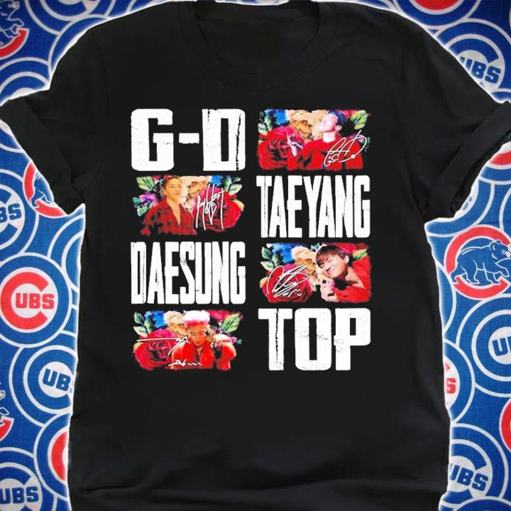 Bigbang GDragon Taeyang Daesung Top Signatures Shirt t-shirt shirt