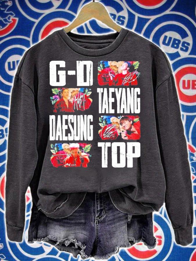 Bigbang GDragon Taeyang Daesung Top Signatures Shirt t-shirt sweatshirt