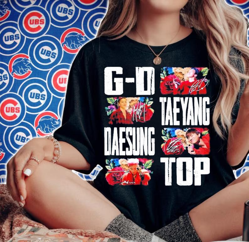 Bigbang GDragon Taeyang Daesung Top Signatures Shirt t-shirt woman shirt