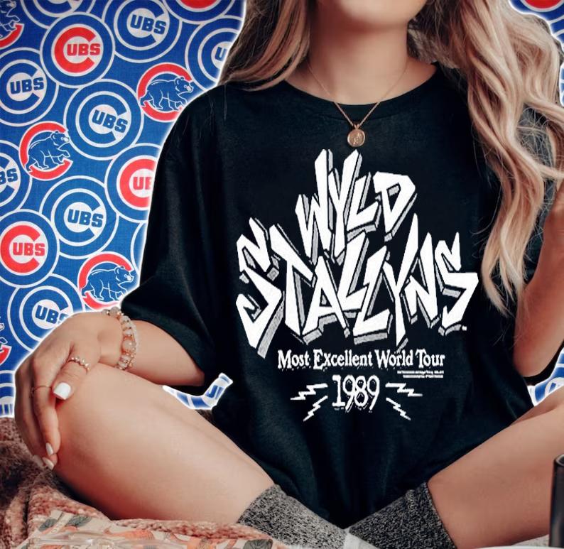 Bill & Teds Wyld Stallyns Most Excellent World Tour 1989 T-Shirt t-shirt woman shirt