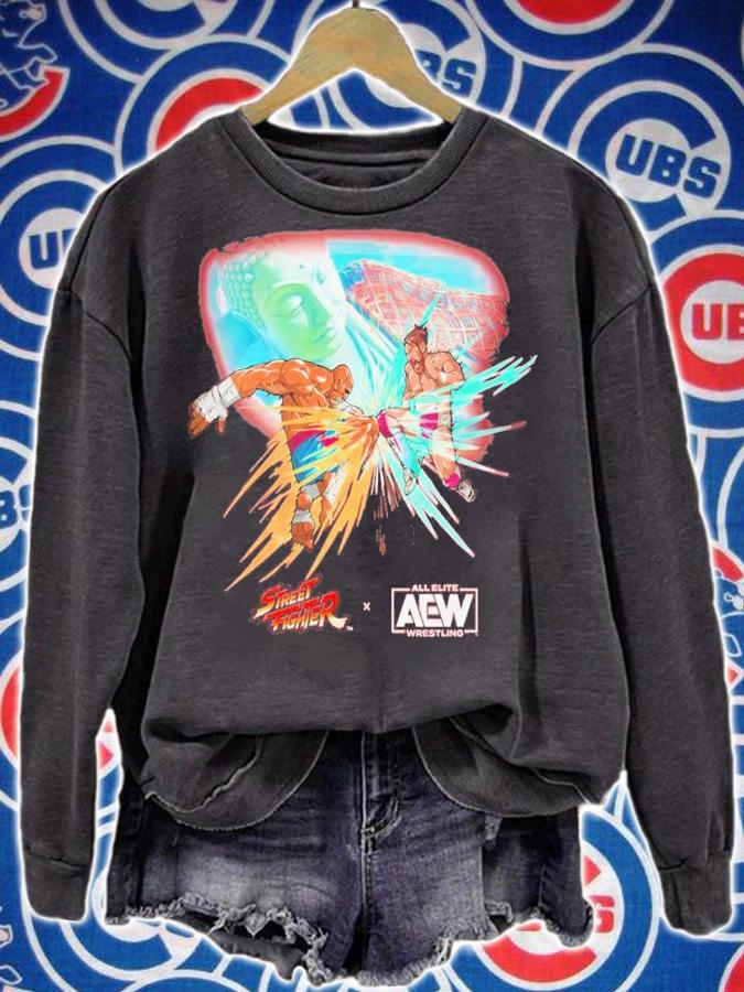 Bryan Danielson Vs. Sagat Street Fighter X AEW Shirt t-shirt sweatshirt