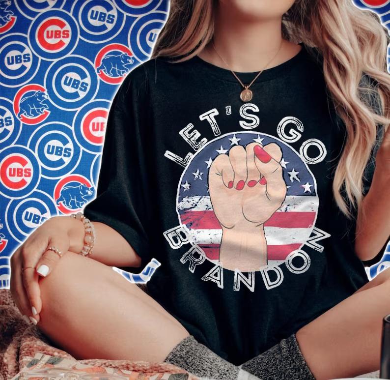 Let's Go Brandon Liberal Fist USA Flag T-Shirt t-shirt woman shirt