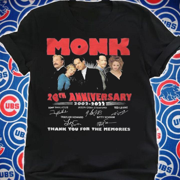 Monk 20th anniversary 2002-2022 signatures shirt t-shirt shirt