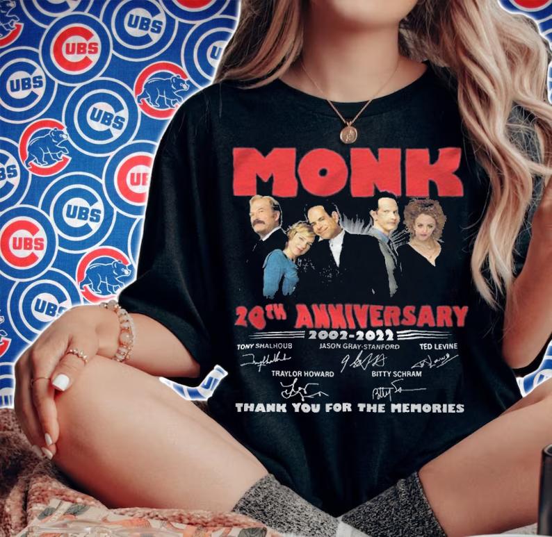 Monk 20th anniversary 2002-2022 signatures shirt t-shirt woman shirt