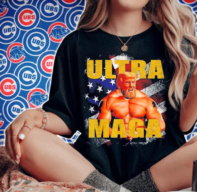 Pro-Trump Trump Muscle Ultra Maga American Muscle T-Shirt t-shirt woman shirt