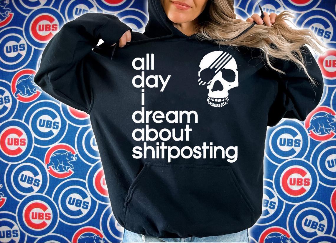 Skull all day I dream about shitposting T-shirt t-shirt hoodie