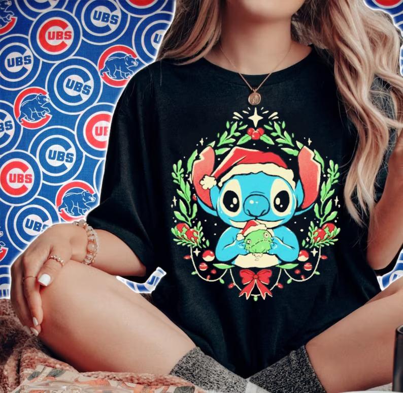 Stitch Christmas Cute Alien Cartoon Xmas Shirt t-shirt woman shirt