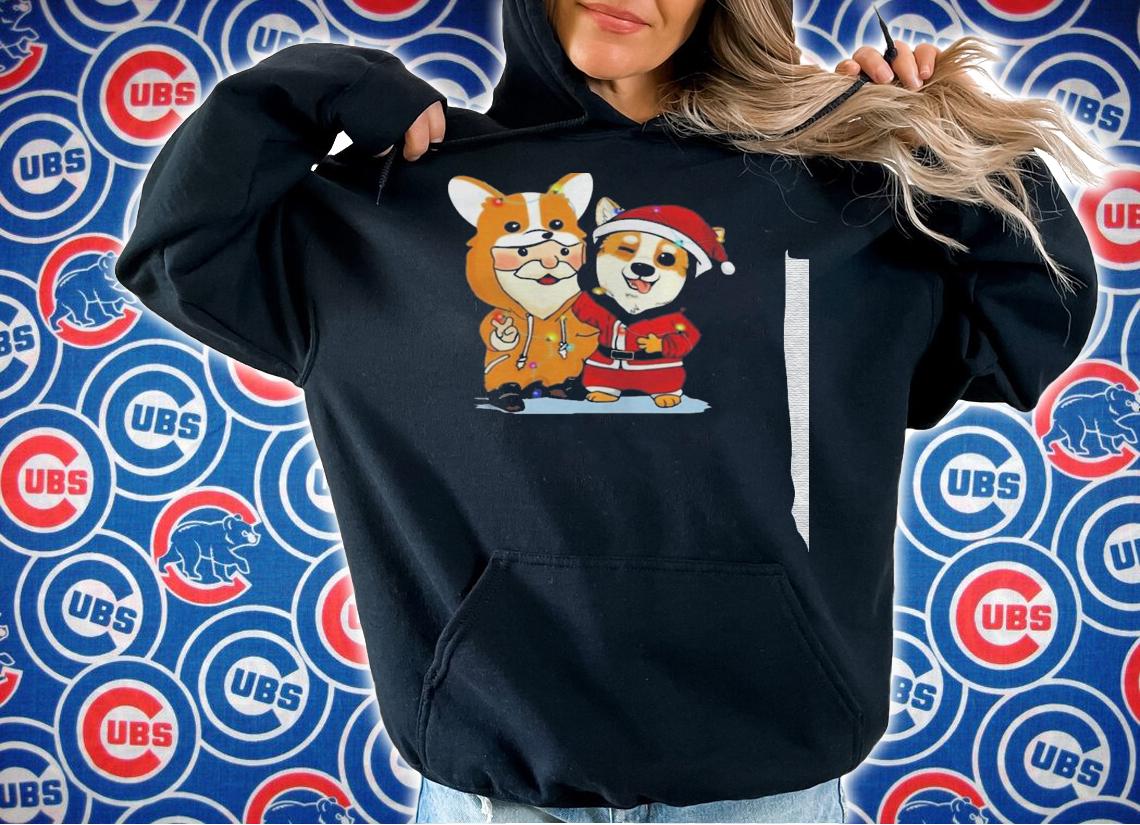 Corgi and santa claus friends christmas shirt t-shirt