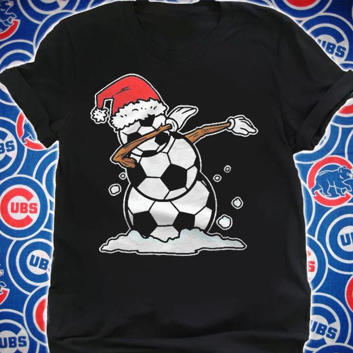 Dabbing Snowman Soccer Christmas Funny Dab Ball Shirt t-shirt shirt