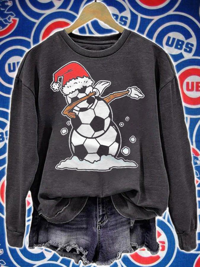 Dabbing Snowman Soccer Christmas Funny Dab Ball Shirt t-shirt sweatshirt