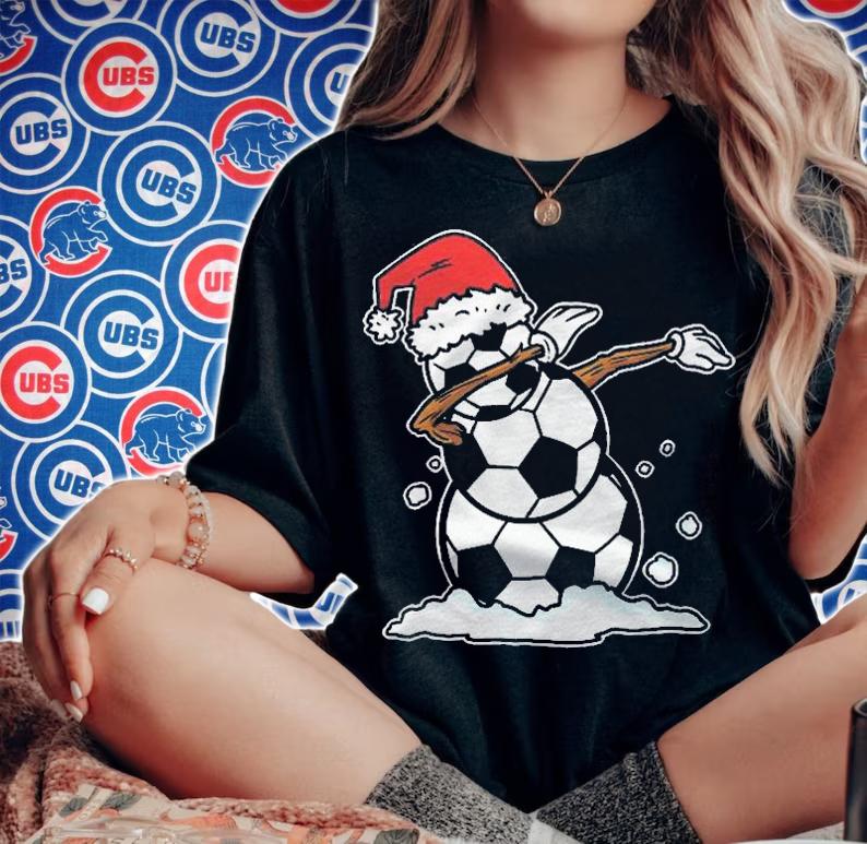 Dabbing Snowman Soccer Christmas Funny Dab Ball Shirt t-shirt woman shirt