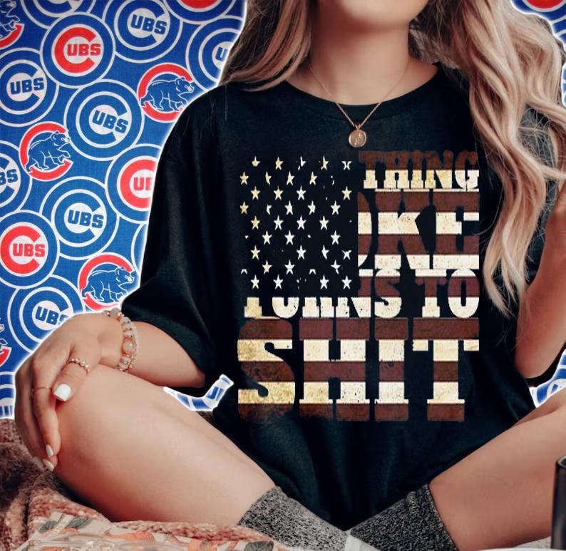 Everything Woke Turns To Shit American Flag Retro T-Shirt t-shirt woman shirt