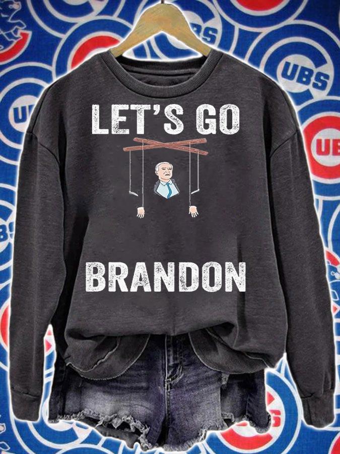 Lets Go Brandon Funny Biden Puppet USA Flag Conservative T-Shirt t-shirt sweatshirt