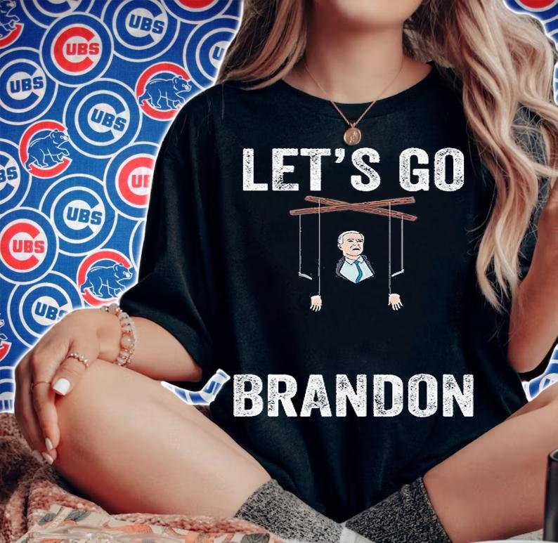 Lets Go Brandon Funny Biden Puppet USA Flag Conservative T-Shirt t-shirt woman shirt