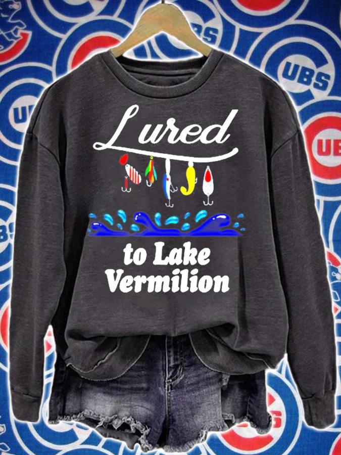 Lured To Lake Vermilion Mn Fishing Fisherman T-Shirt t-shirt sweatshirt