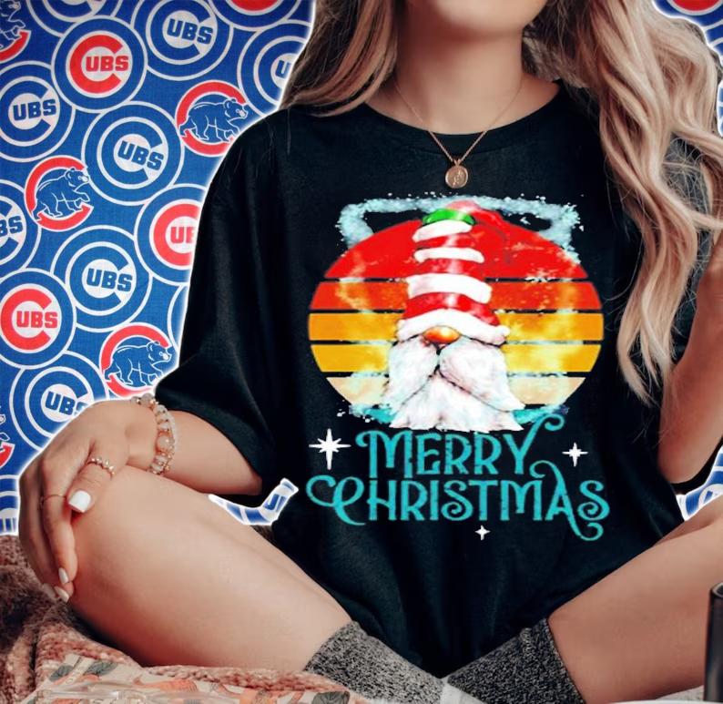 Merry Christmas  Retro Gnome Funny Xmas Gift T-Shirt t-shirt woman shirt