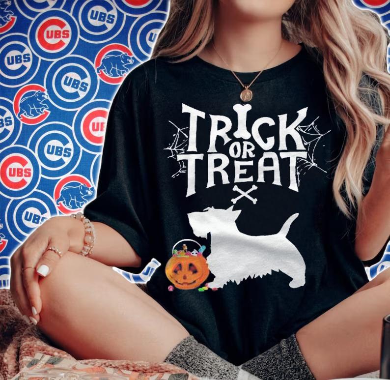 Trick Or Treat Scottie Scottish Terrier Halloween Dog Shirt t-shirt woman shirt