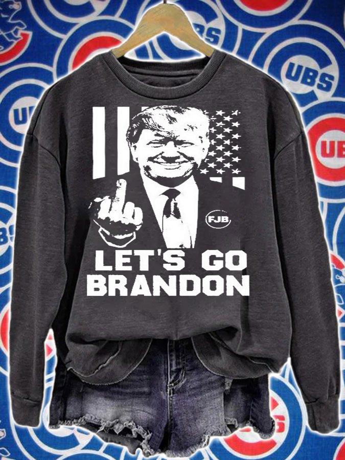 FJB Let's Go Brandon Conservative Funny Meme Trump Middle Finger T-Shirt t-shirt sweatshirt