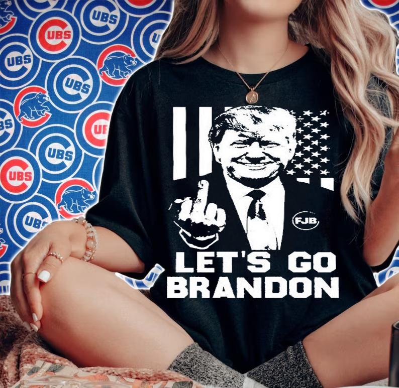 FJB Let's Go Brandon Conservative Funny Meme Trump Middle Finger T-Shirt t-shirt woman shirt