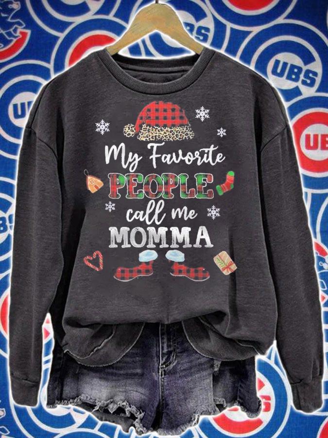 Mb My Favorite People Call Me Momma Thanksgiving Christmas Shirt t-shirt sweatshirt