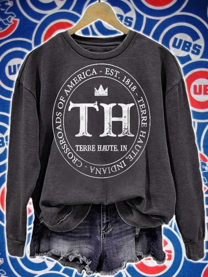 Terre Haute In Indiana Logo Patch Badge Shirt t-shirt sweatshirt