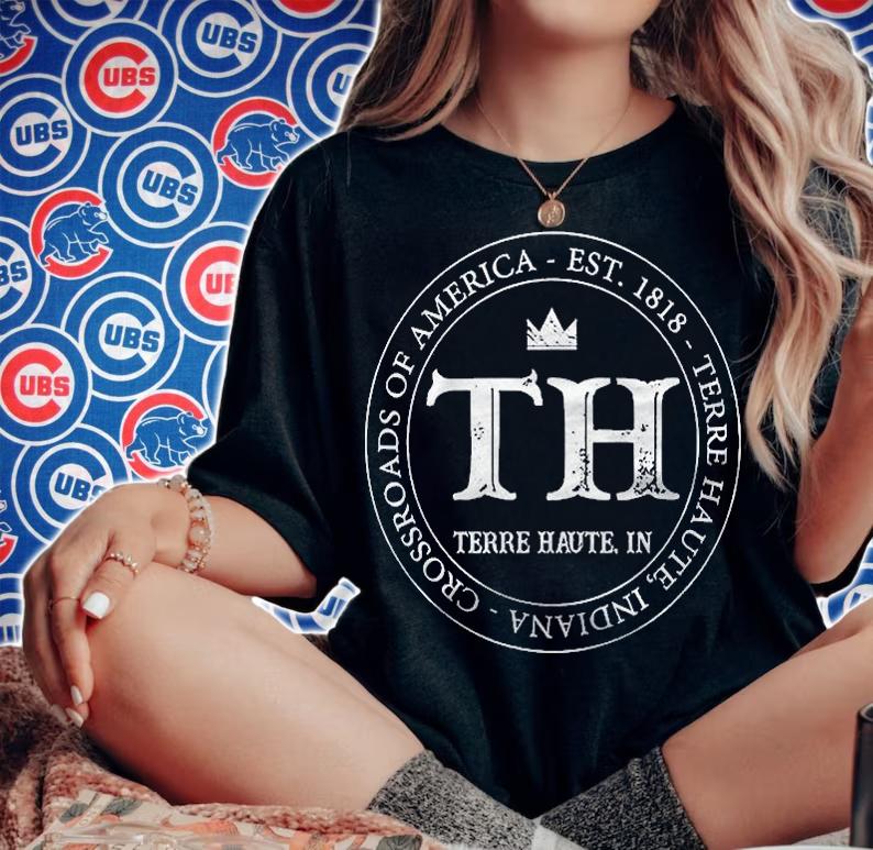 Terre Haute In Indiana Logo Patch Badge Shirt t-shirt woman shirt