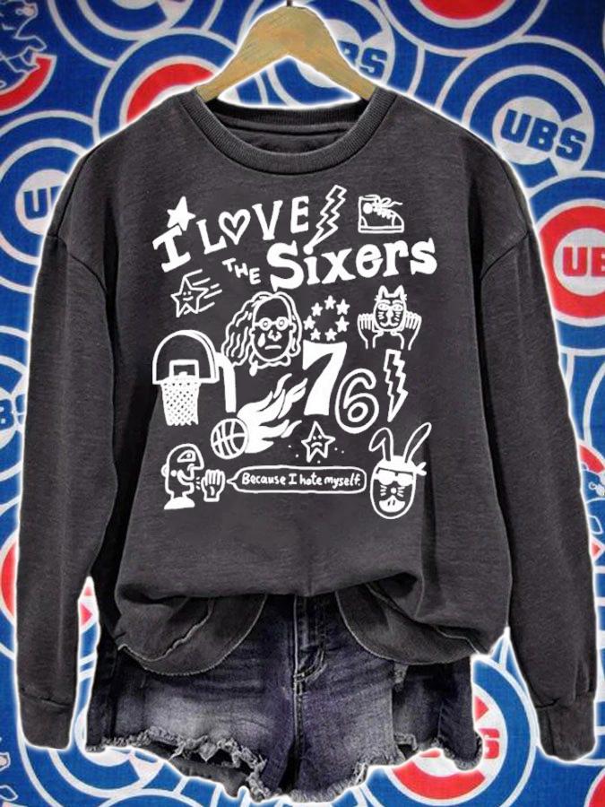 Corey Danks I Love The Sixers Because I Hate Myself Shirt t-shirt sweatshirt