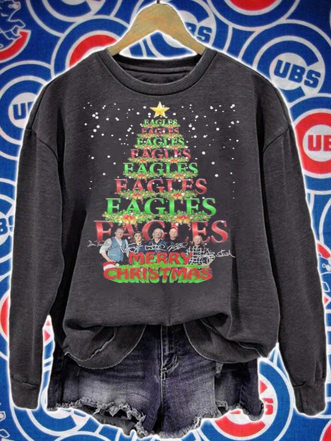 Eagles Band Signatures Merry Christmas Tree Shirt t-shirt sweatshirt