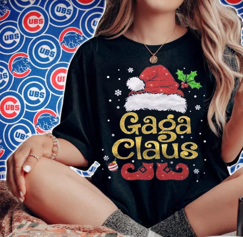 Gaga Claus Funny Santa Christmas Pajama Family Matching Shirt t-shirt woman shirt