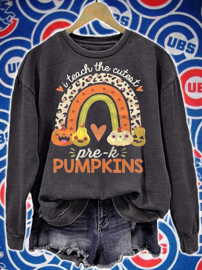 I Teach The Cutest Pre-K Pumpkin Halloween Preschool Teacher Shirt t-shirt sweatshirt