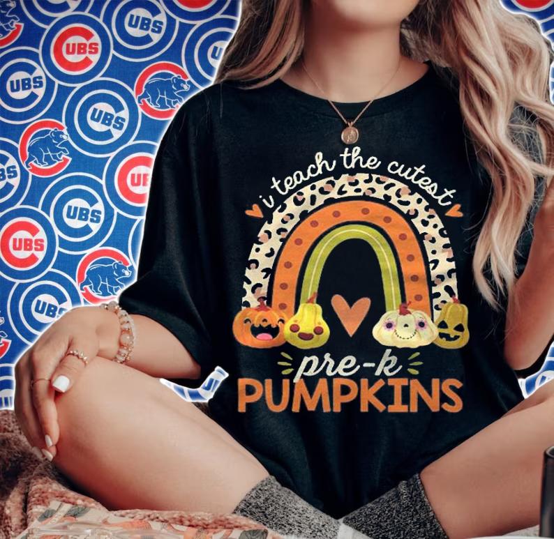 I Teach The Cutest Pre-K Pumpkin Halloween Preschool Teacher Shirt t-shirt woman shirt
