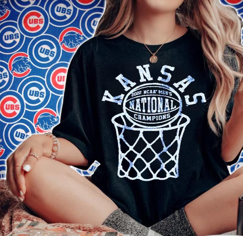 Kansas Jayhawks Original Retro Brand 2022 NCAA Men's Basketball National Champions T-Shirt t-shirt woman shirt