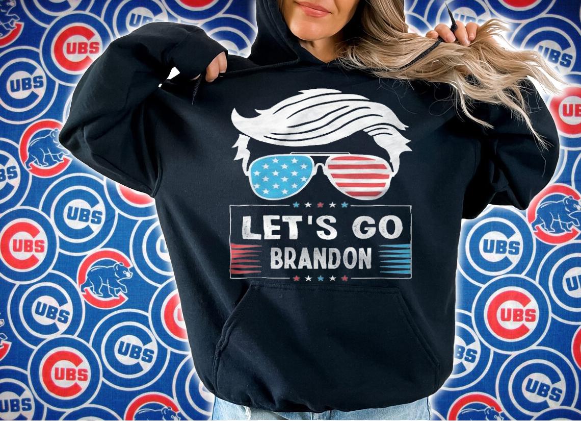 Let's Go Brandon Anti Joe Biden Funny Trump Hair Design T-Shirt t-shirt hoodie