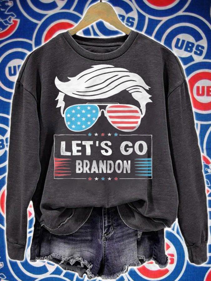 Let's Go Brandon Anti Joe Biden Funny Trump Hair Design T-Shirt t-shirt sweatshirt