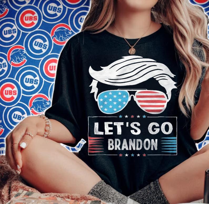 Let's Go Brandon Anti Joe Biden Funny Trump Hair Design T-Shirt t-shirt woman shirt