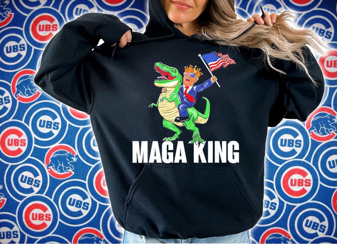 Maga King Trump Riding Dinosaur Pro Trump T-Shirt t-shirt