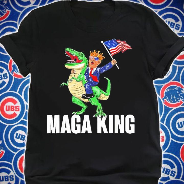 Maga King Trump Riding Dinosaur Pro Trump T-Shirt t-shirt