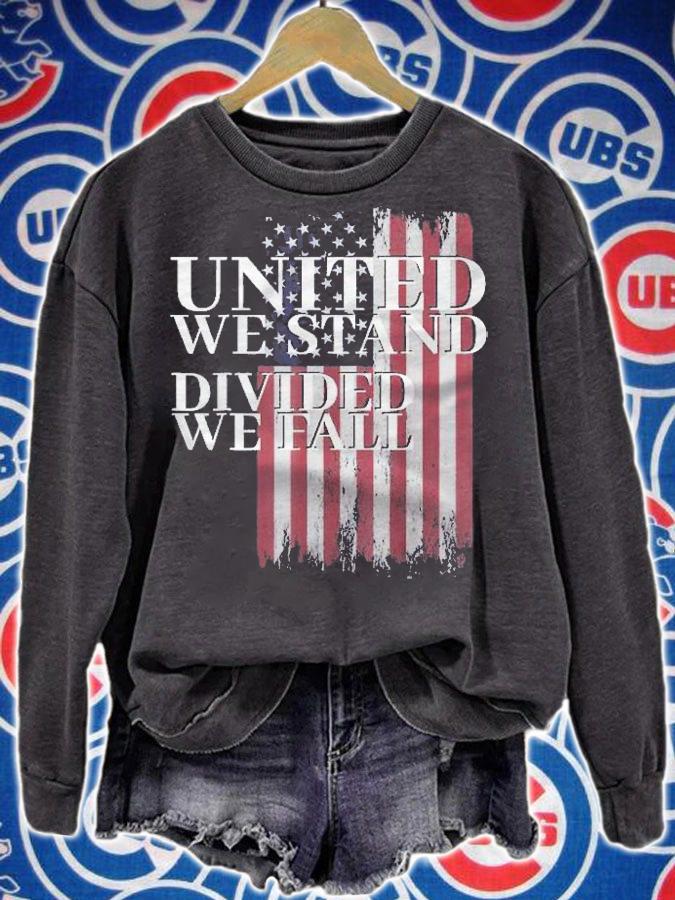 United We Stand Divided We Fall Usa Patriotic Flag Gift Shirt t-shirt