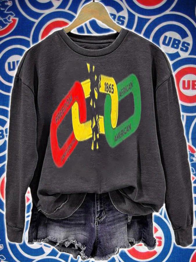 Junenth 1865 Freedom Day Break Chains T-Shirt t-shirt sweatshirt