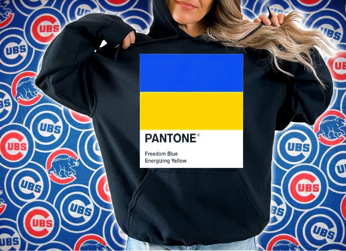 Pantone Freedom Blue Energizing Yellow T-Shirt t-shirt hoodie