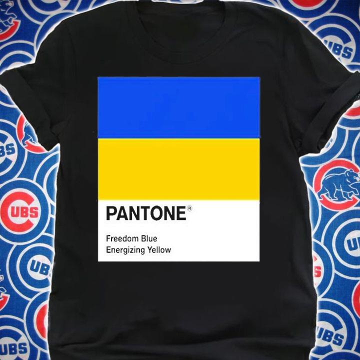 Pantone Freedom Blue Energizing Yellow T-Shirt t-shirt shirt