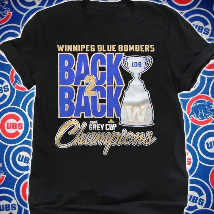Winnipeg Blue Bombers Back 2 Back Coupe Grey Cup Champions T-shirt t-shirt shirt