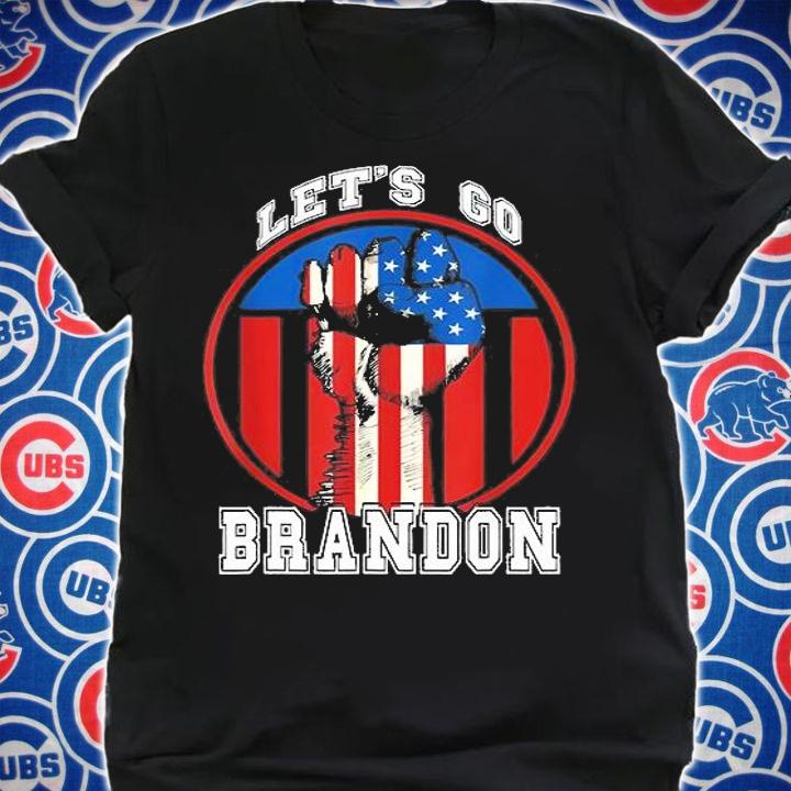 Let's Go Brandon Fist US Flag FJB T-Shirt t-shirt shirt